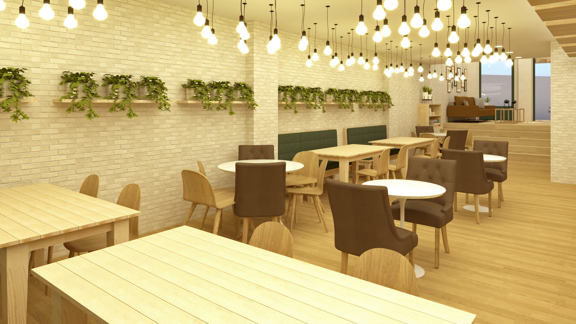 Arquitetura de interior de restaurante e café, Club Life.