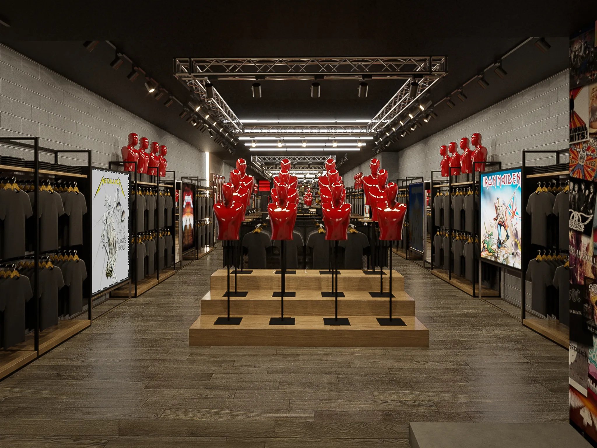 Stamp Rockwear, projeto de loja de moda rock da ARKT Varejo.